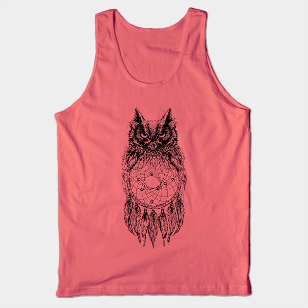 Dreamy Owl Tank Top by kellabell9